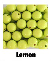 Holzperlen 16mm lemon